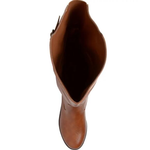 Journee Collection Women's Tori Extra Wide Calf Knee High Riding Boots Chestnut - Picture 3 of 5